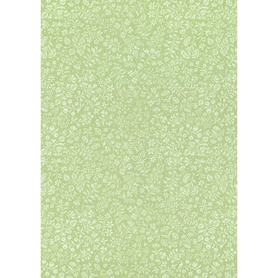 Hârtie de decoupage Tassotti - covor cu flori mici, verde