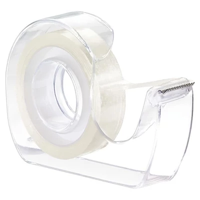 Tesa 57912 Tesafilm bandă adezivă cu două fețe cu dozator de unică folosință, 12 mm x 7,5 m