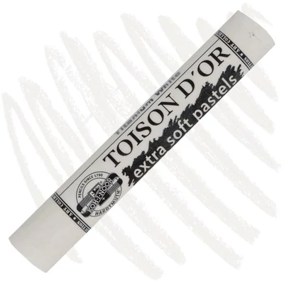 Cretă pastel uscat Toison d'Or 8550 extra soft - 01, titanium white