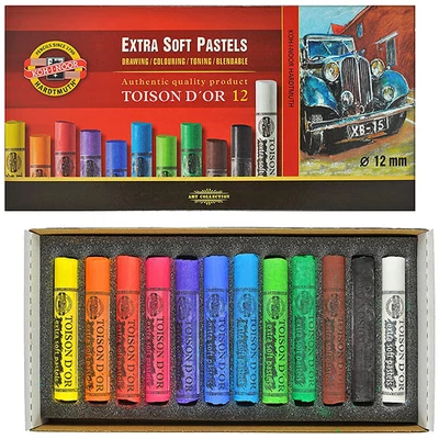 Set crete pastel uscat  Toison d'Or 8550 extra soft - 12 buc