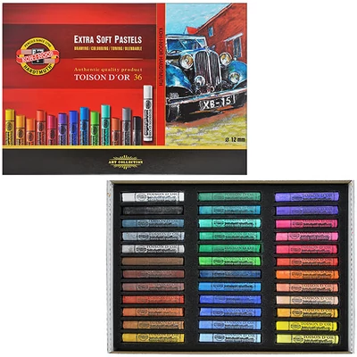 Set crete pastel uscat  Toison d'Or 8550 extra soft  - 36 buc