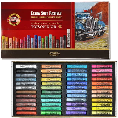 Set crete pastel uscat  Toison d'Or 8550 extra soft - 48 buc