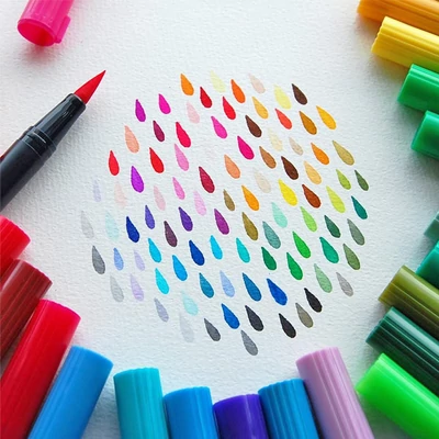 Tombow abt dual brush pen marker cu două vârfuri   - culori diverse