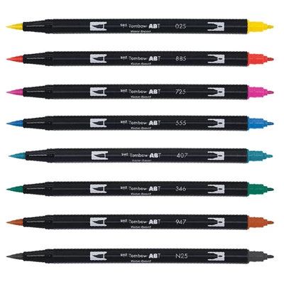 Tombow abt dual brush pen marker cu două vârfuri   - culori diverse