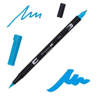 Tombow abt dual brush pen marker cu două vârfuri   - 515, light blue