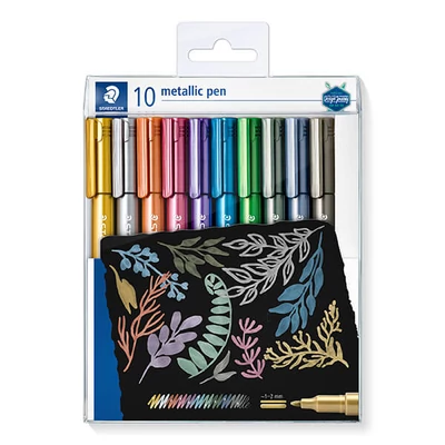 Dekormarker în set, Staedtler, Design Journey, 1-2mm, metalizat - 10 buc