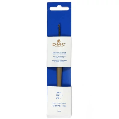 Croșetă ergonomică cu mâner din silicon  DMC - 3 mm