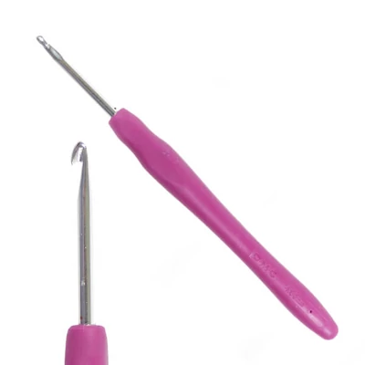 Croșetă ergonomică cu mâner din silicon, DMC - 4 mm