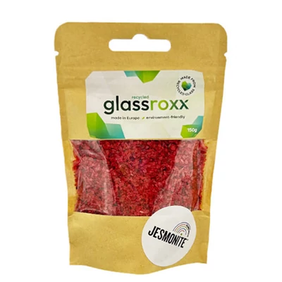 Granule de sticlă Jesmonite GlassRoxx, 150 g - traffic red