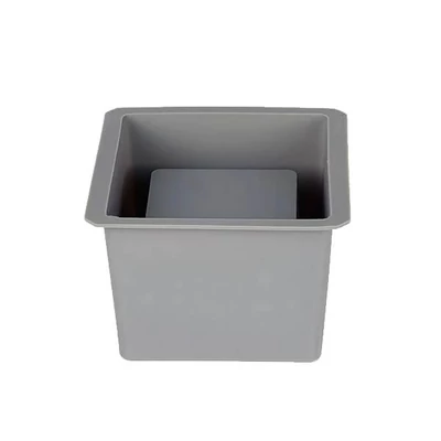 Matriță din silicon Jesmonite pentru răsină acrilică și sintetică - ghiveci pătrat, 9x9x6,5 cm
