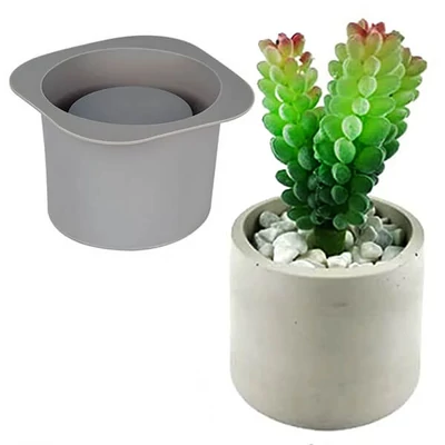 Matriță  Jesmonite silicon pentru răsină acrilică și sintetică - ghiveci rotund, 10x6,8 cm