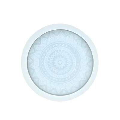 Matriță Jesmonite din silicon pentru răsină acrilică și sintetică - suport rotund pentru pahar cu margine, 11 cm