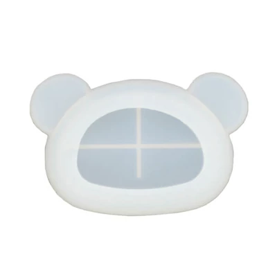 Matriță din silicon Jesmonite pentru rășină acrilică și sintetică - bol în formă de cap de ursuleț, 13x8,3 cm