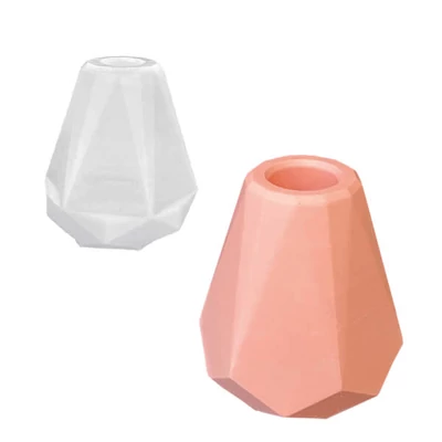 Matriță Jesmonite din silicon pentru răsină acrilică și sintetică - vază fațată, 7x7 cm