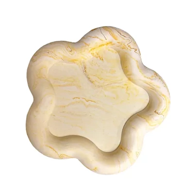 Matriță Jesmonite din silicon pentru  răsină acrilică și sintetică - bol în formă de floare, 15,8 x 14,9 x 1,7 cm