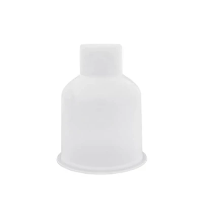 Matriță  Jesmonite din silicon pentru răsină acrilică și sintetică - vază rotundă, sticlă, 7,8x10,1 cm