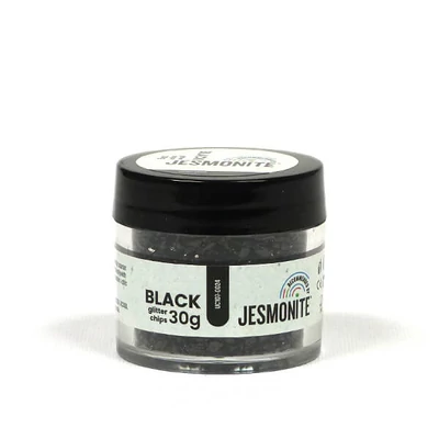 Granule de sticlă Jesmonite Glitter Chips, 30 g - negru