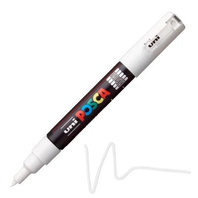 UNI POSCA PC-1M marker 0,7-1 mm - 1, alb
