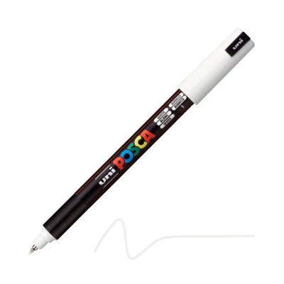 UNI POSCA PC-1MR liner, 0,7 mm - 1, alb