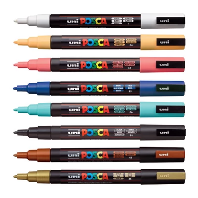 UNI POSCA PC-3M marker, 0,9-1,3 mm - culori diverse