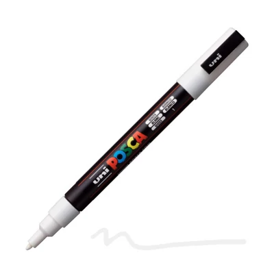 UNI POSCA PC-3M marker, 0,9-1,3 mm - 1, alb