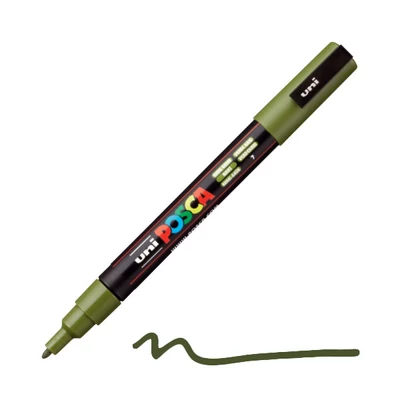 UNI POSCA PC-3M marker, 0,9-1,3 mm - 7, khaki