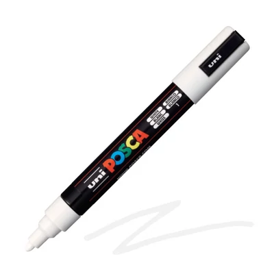 UNI POSCA PC-5M marker 1,8-2,5 mm - 1, alb