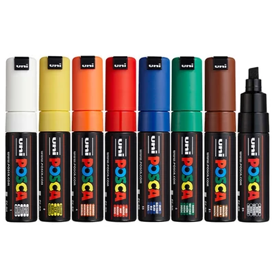 UNI POSCA PC-8K marker, 8 mm - culori diverse