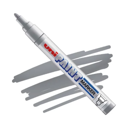 UNI Paint PX-20 marker lac, bază de ulei - argint, 2,2- 2,8 mm