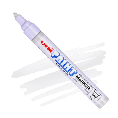UNI Paint PX-20 marker lac, bază de ulei - alb, 2,2- 2,8 mm