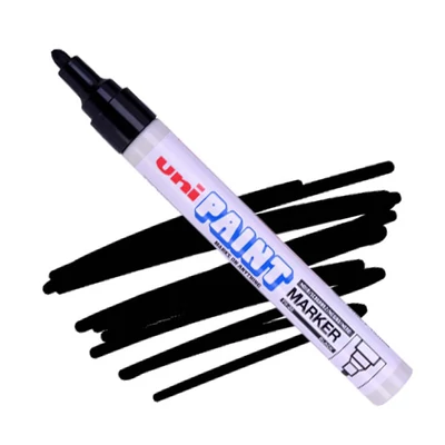 UNI Paint PX-20 marker lac, bază de ulei - negru, 2,2- 2,8 mm