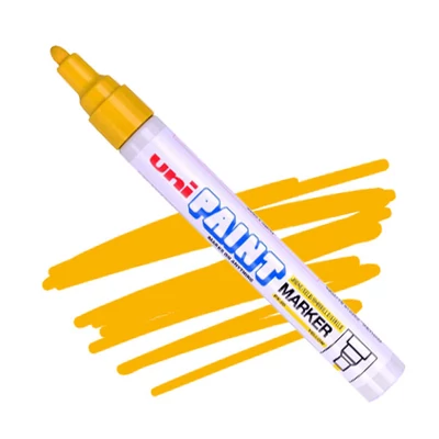 UNI Paint PX-20 marker lac, bază de ulei - galben, 2,2- 2,8 mm