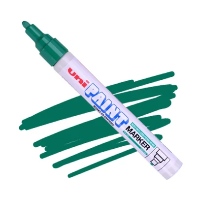 UNI Paint PX-20 marker lac, bază de ulei - verde, 2,2- 2,8 mm