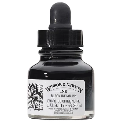 Cerneală Winsor&amp;Newton, 30 ml - black indian ink