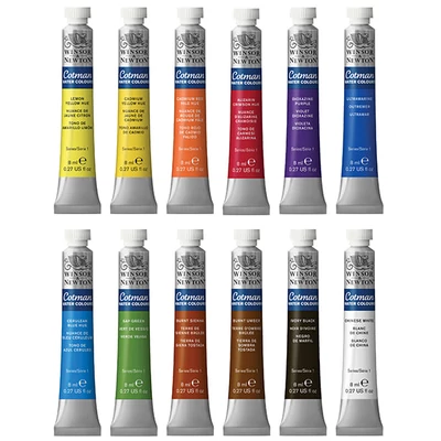 Set de Culori acuarelă  Winsor&amp;Newton Cotman, 12x8 ml