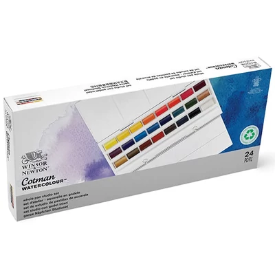Set de Culori acuarelă  Winsor&Newton Cotman, 24x1/1 - Studio