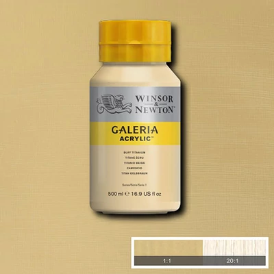 Winsor&amp;Newton Galeria vopsea acrilică, 500 ml - 060, buff titanium
