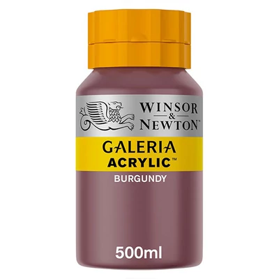 Winsor&amp;Newton Galeria vopsea acrilică, 500 ml - 075, burgundy