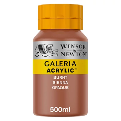 Winsor&amp;Newton Galeria vopsea acrilică, 500 ml - 077, burnt sienna opaque