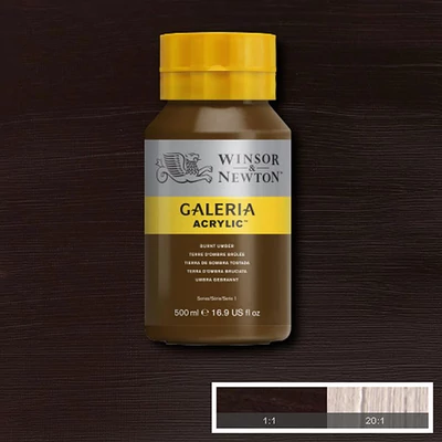 Winsor&amp;Newton Galeria vopsea acrilică, 500 ml - 076, burnt umber