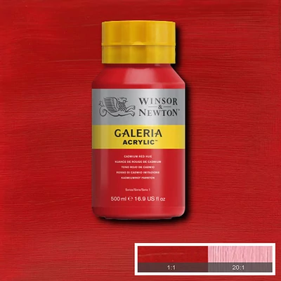 Winsor&amp;Newton Galeria vopsea acrilică, 500 ml - 095, cadmium red hue