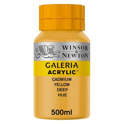 Winsor&amp;Newton Galeria vopsea acrilică, 500 ml - 115, cadmium yellow deep hue