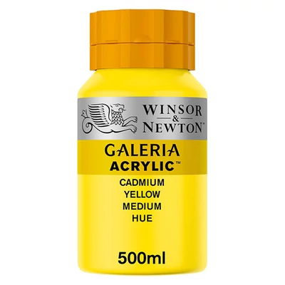 Winsor&amp;Newton Galeria vopsea acrilică, 500 ml - 120, cadmium yellow medium hue
