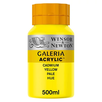 Winsor&amp;Newton Galeria vopsea acrilică, 500 ml - 114, cadmium yellow pale hue