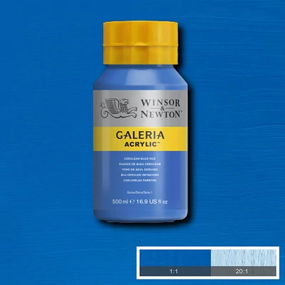 Winsor&amp;Newton Galeria vopsea acrilică, 500 ml - 138, cerulean blue hue