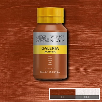 Winsor&amp;Newton Galeria vopsea acrilică, 500 ml - 214, copper