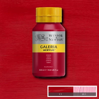 Winsor&amp;Newton Galeria vopsea acrilică, 500 ml - 203, crimson