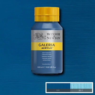 Winsor&amp;Newton Galeria vopsea acrilică, 500 ml - 232, deep turquoise
