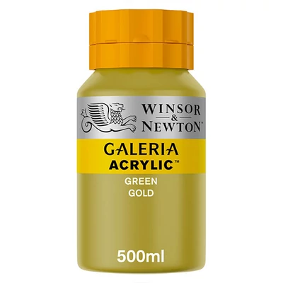 Winsor&amp;Newton Galeria vopsea acrilică, 500 ml - 294, green gold