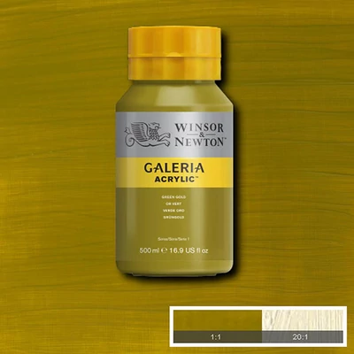 Winsor&amp;Newton Galeria vopsea acrilică, 500 ml - 294, green gold